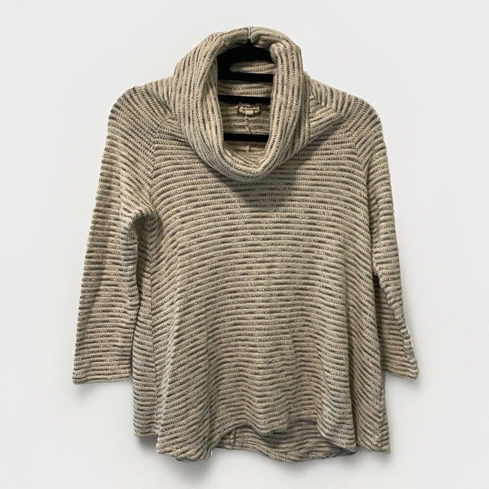 Eyeshadow Cowl Neck Sweater‎ Womens Size Small Cream Gray
